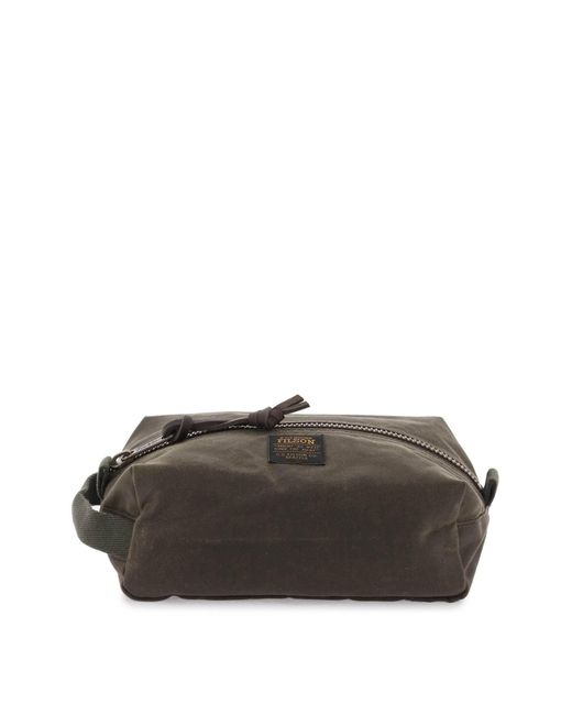 Beauty Case In Thin Cloth-Unisex di Filson in Brown