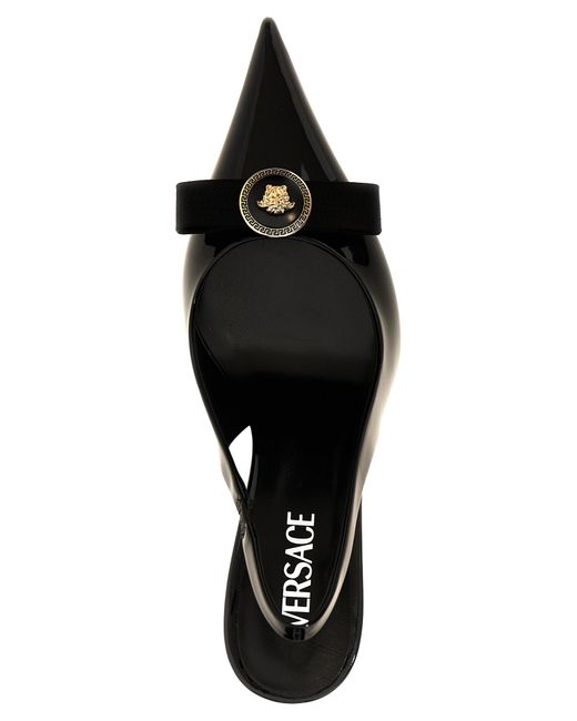 Versace Black Gianni Ribbon Pumps