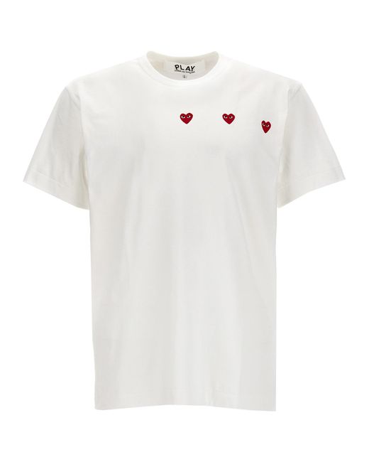 COMME DES GARÇONS PLAY White 'Multi Heart' T-Shirt for men
