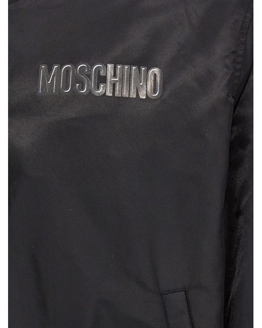 Moschino Black Teddy Casual Jackets, Parka for men