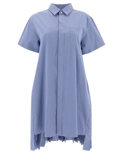 Sacai Blue Shirt Dress