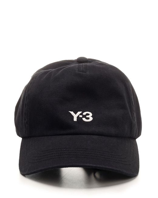Y-3 Black Cap With Logo Hats for men