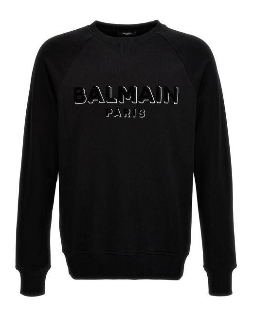 Balmain Black Sweatpants With Logo, for men
