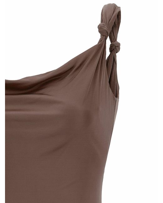 Blumarine Brown Long Jersey Dress