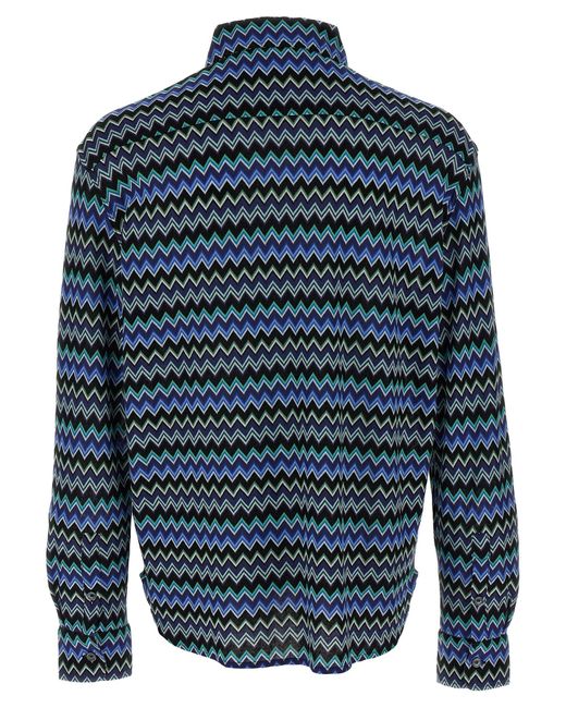 Zig-Zag Camicie-Uomo di Missoni in Blue da Uomo