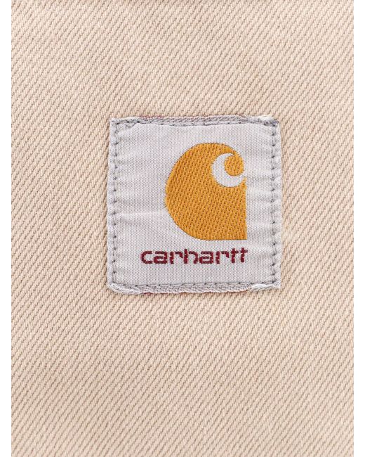 Carhartt Natural Cotton Jacket/Shirt With Frontal Logo Patch for men