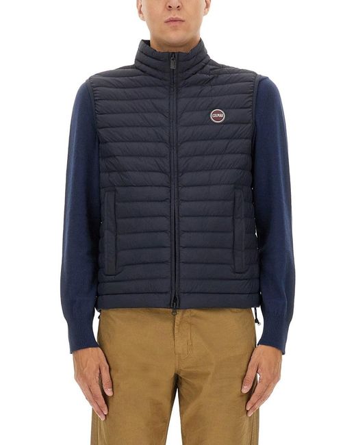Colmar Blue Lightweight Down Vest With Drawstring for men