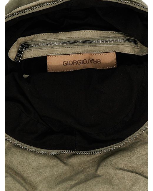 Giorgio Brato Green Leather Backpack Backpacks for men