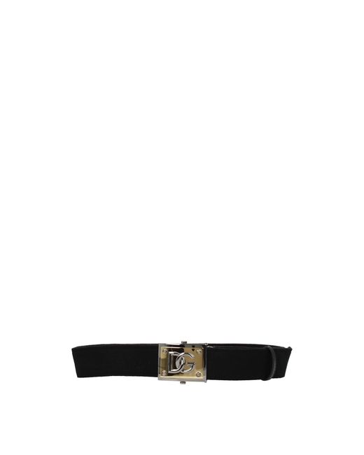 Dolce & Gabbana Black Regular Belts Fabric for men