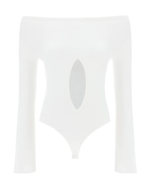 Courreges White Courreges "Jersey Body With Cut-Out
