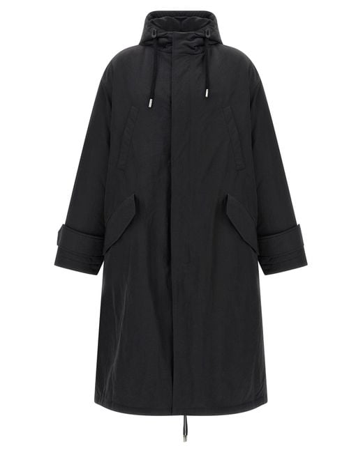Long Parka Puffer Jackets Grigio-Uomo di AMI in Black da Uomo