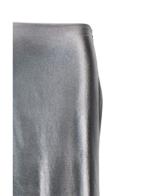 ROTATE BIRGER CHRISTENSEN Gray Long Skirt Skirts