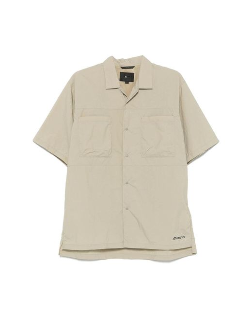 Camicie Poliestere Gomma-Uomo di Mizuno in Natural da Uomo