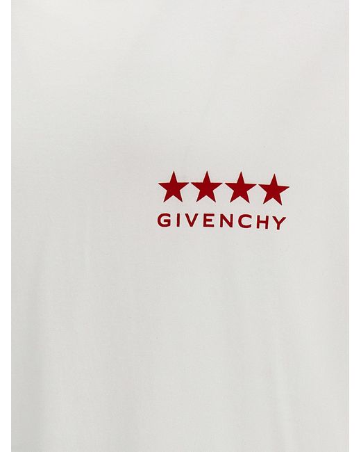 Logo Print T Shirt Bianco di Givenchy in White da Uomo