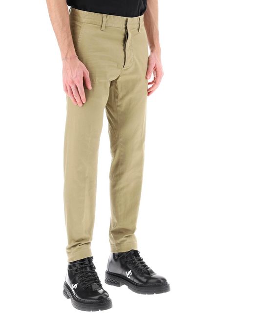 Pantaloni Cool Guy In Cotone Stretch di DSquared² in Natural da Uomo