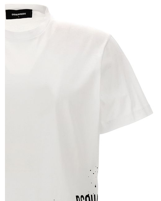 DSquared² White Icon Splash T-shirt for men