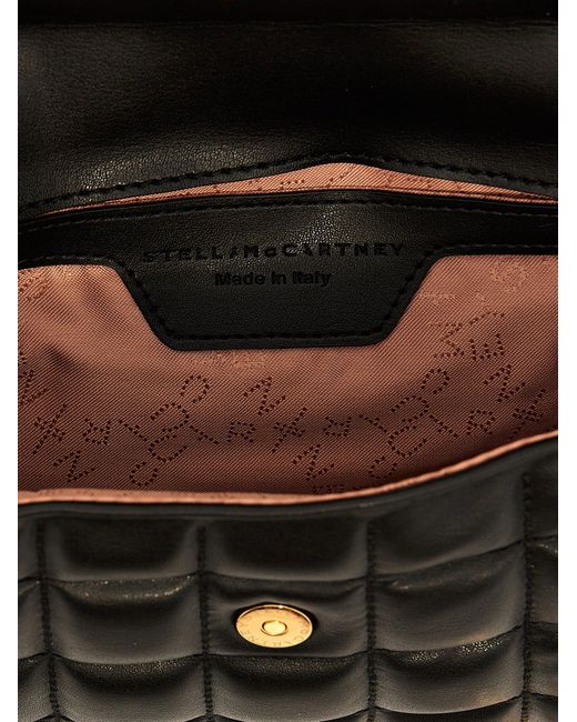 Stella McCartney Mini Quilted Shoulder Strap Crossbody Bags Black