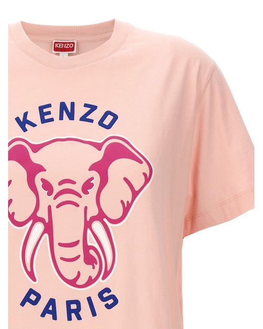 Elephant T Shirt Rosa di KENZO in Pink