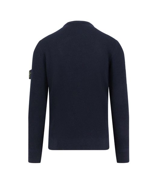 Stone Island Blue Sweaters