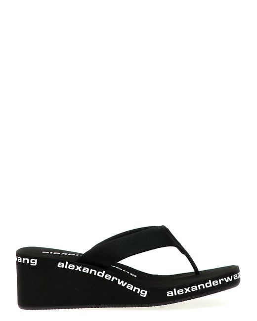 Wedge Flip Flop Sandali Nero di Alexander Wang in Black