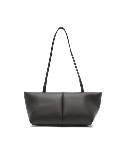 Maeden Black Leather Shoulder Bags