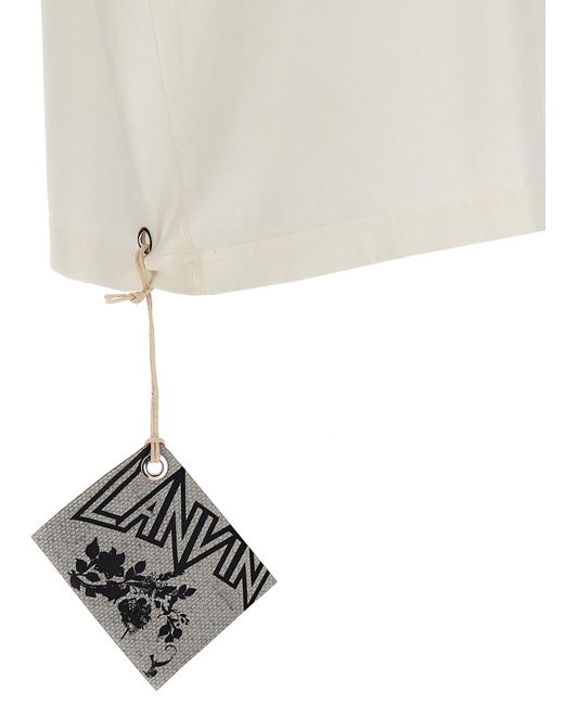 Printed T Shirt Bianco/Nero di Lanvin in White da Uomo