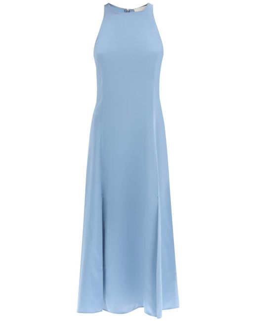 Loulou Studio Blue Maxi Silk Slip Dress
