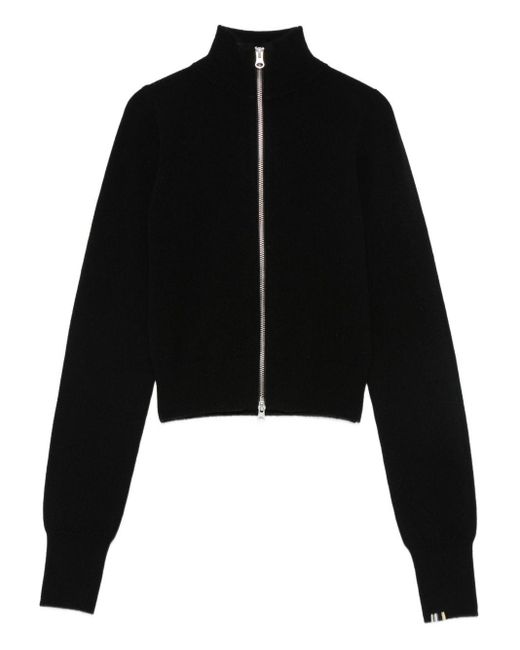Extreme Cashmere Black Cashmere Zipped Cardigan