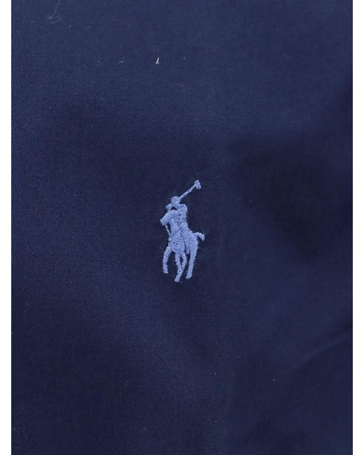 Camicia Slim Fit in cotone stretch di Polo Ralph Lauren in Blue da Uomo