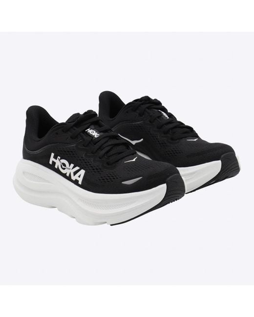 Hoka One One Black And Bondi 9 Sneakers