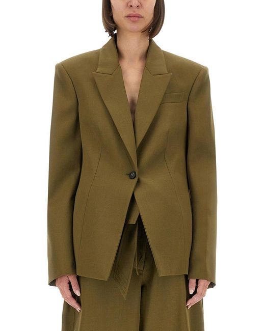 Gabardine Jacket-Donna di The Attico in Green