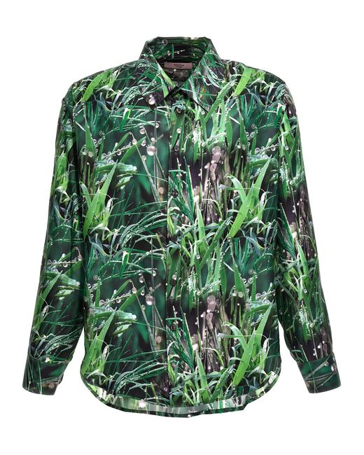 Martine Rose Green Grass Shirt, Blouse for men