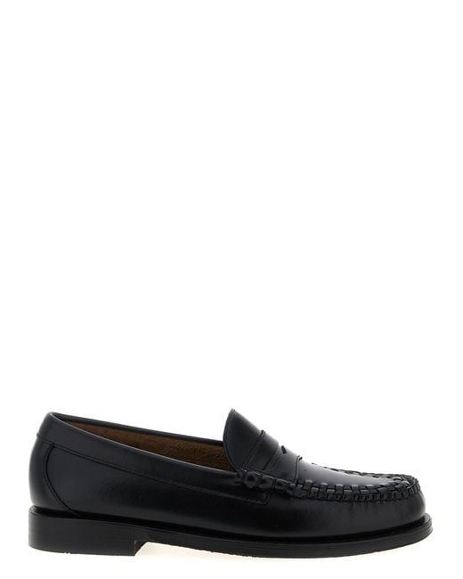 G.H.BASS Black 'Weejuns Larson Weave' Loafers for men