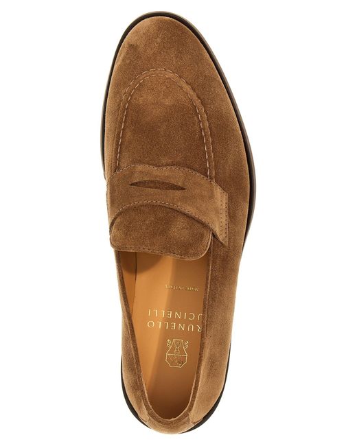 Brunello Cucinelli Brown Flex Loafers for men