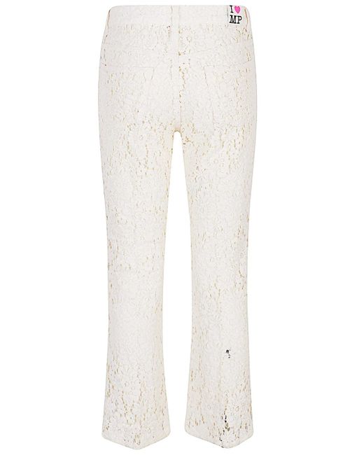 I LOVE MY PANTS White Kendal Embroidered Trousers