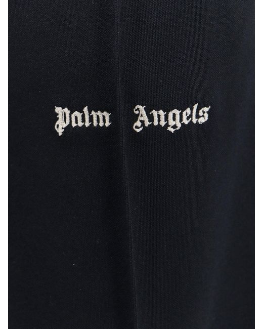 Pantalone con ricamo Classic Logo di Palm Angels in Blue