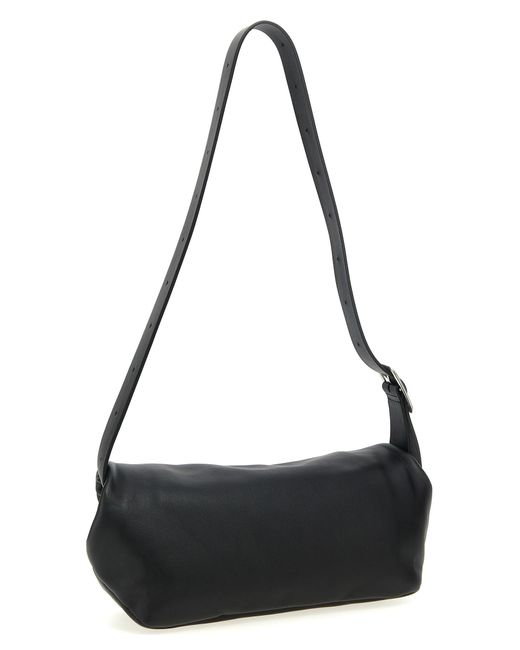 Jil Sander Black 'Rollup' Small Handbag