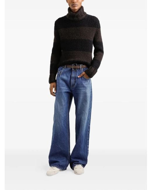Jeans Con Applicazione Logo-Uomo di Dolce & Gabbana in Blue da Uomo