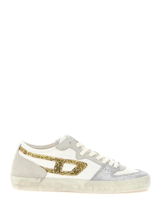 DIESEL White 'S-Leroji D-1 Low' Sneakers