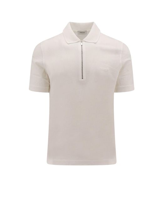 Ferragamo White Polo Shirt for men
