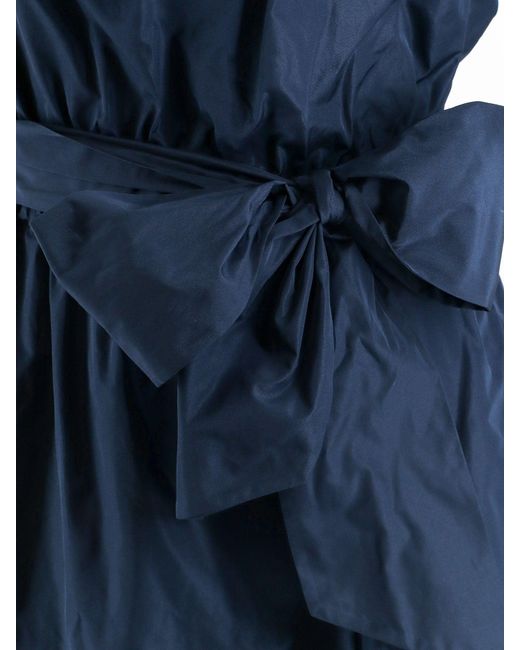 Lavi Blue Long Taffetà Dress
