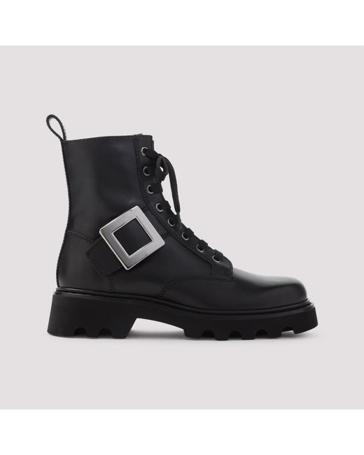 Rangers 20 Leather Boots-Donna di Roger Vivier in Black