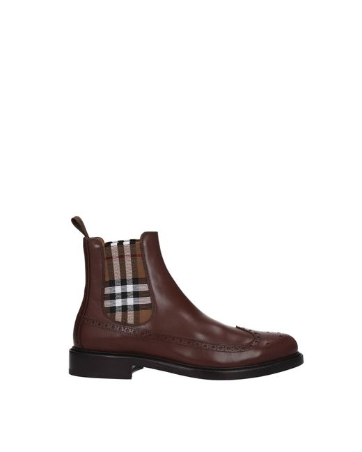 Burberry Brown Ankle Boot Leather for men