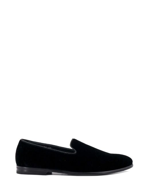 Doucal's Black Velvet Loafer for men