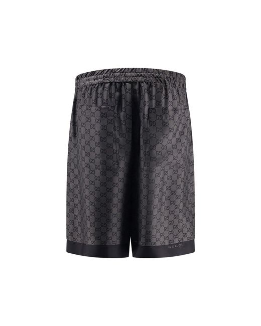 Gucci Gray Gg Silk Shorts for men