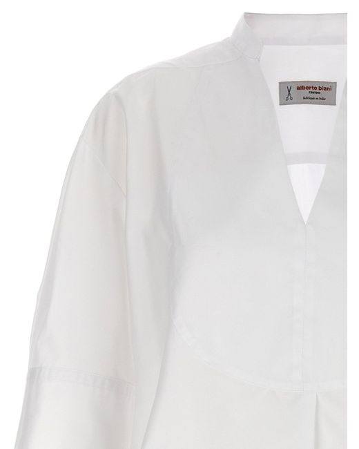 Alberto Biani White Tuxedo Shirt Shirt, Blouse