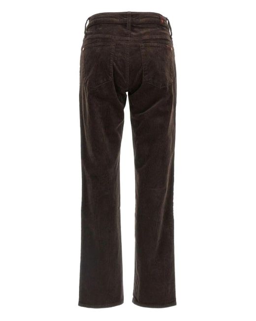 7 For All Mankind Black Calie Straight Leg Corduroy Pants
