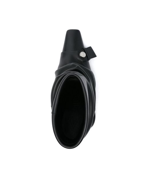The Attico Black Leather Boots