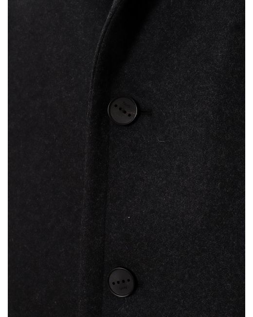 Cappotto in lana vergine di Hevò in Black da Uomo