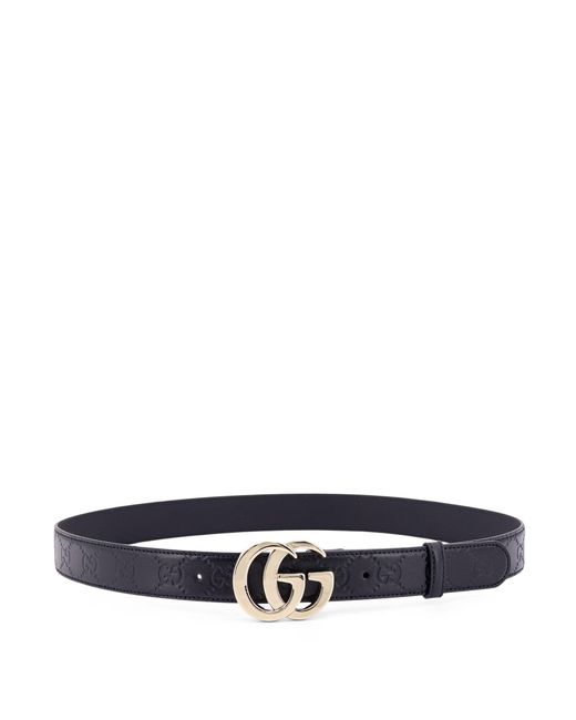 Gucci White Gg Milano Leather Belt